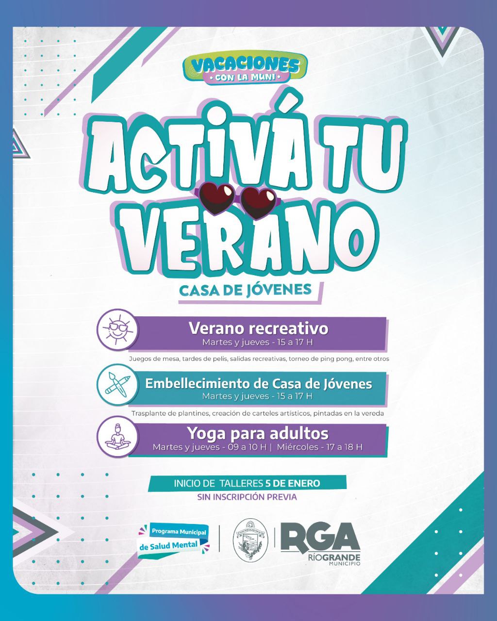 ACTIVÁ TU VERANO EN CASA DE JÓVENES