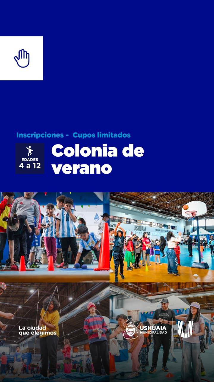 EL 9 Y 10 DE DICIEMBRE SE REALIZARÁN LAS INSCRIPCIONES PARA COLONIA DE VERANO DEL MUNICIPIO DE USHUAIA